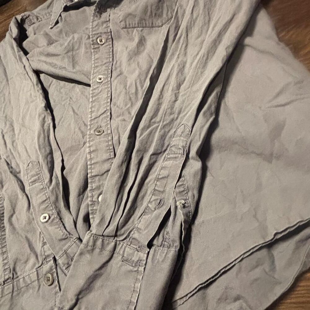Aeropostale Women's Grey and Blue Shirt - Picture 4 of 7